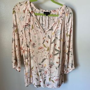 3/4 sleeve pink blouse
